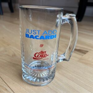 Just Add Bacardi to Diet Coke 12 ounce Glass Mug